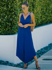 Jumpsuit mit weitem Bein und Hosenträgern