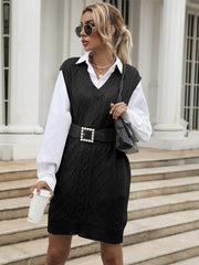 V-neck Undershirt Knitted Sweater