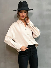 Einfarbiges Hemd mit Revers