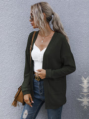 V-neck Cardigan Knit Sweater