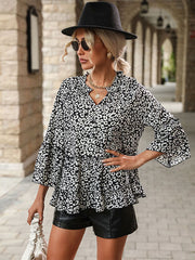 Camisa estampada con estampado de leopardo