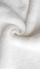 Weißer hoch taillierter Strick-Minirock