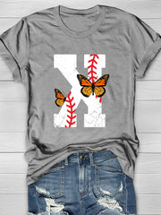 Camiseta de manga corta de béisbol con K al revés y anotador de ponches