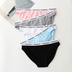 5pack Rib Letter Tape Panty Set