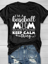 Kurzärmliges T-Shirt mit Baseball-Mom-Print