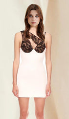 Minivestido de encaje blanco