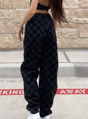 Women's Square Plaid Pants