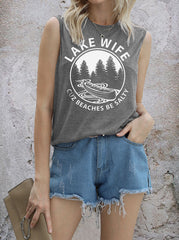 T-Shirt mit See-Motiv