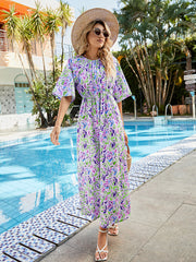 Vestido largo ajustado con temperamento
