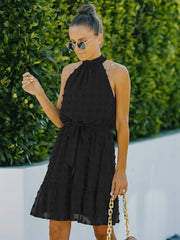 Halterneck Chiffon Dress