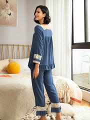 Pure Color Lace Stitching Home Service