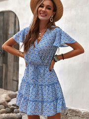 Rock mit V-Ausschnitt und hoher Taille