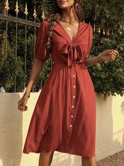 Boho-Kleid mit V-Ausschnitt