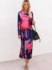 Vestido de manga larga con abertura de Fashon