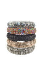 Broche para el cabello de cristal plateado