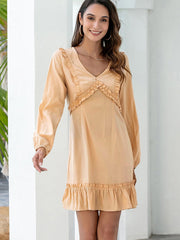 Pure color nightdress