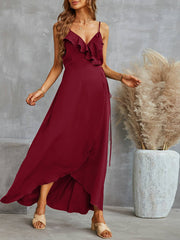 Vestido de gasa de color liso