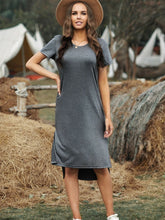 Falda larga con abertura lateral