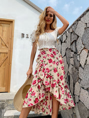 Paket Hüft-Chiffon-Blumenrock