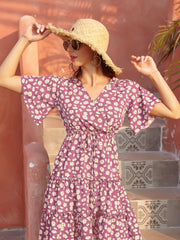 Falda floral casual de verano