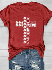 All I Need Today Is Baseball And Jesus Short Sleeve T-Shirt