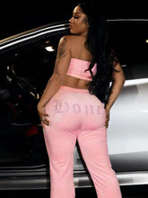 Zweiteiliger Anzug aus Oberteil und Hose mit Herzmotiv für Mädchen