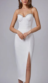 Schmales Midikleid mit Trägern