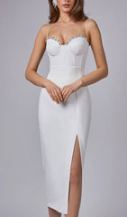 Schmales Midikleid mit Trägern