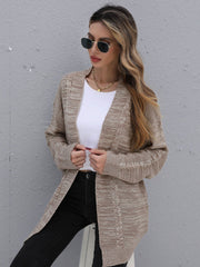 Einfarbiger Strickjackenpullover