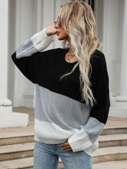 Rundhalspullover Strickpullover