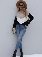 Rundhals-Langarmpullover