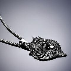 Wolf Head Pendant with Chain