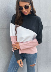 Langarmpullover mit Farbblockierung