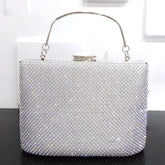 Bolso de mano con diamantes de imitación para cena, con hombro diagonal, 2200