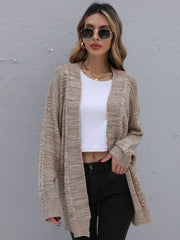 Einfarbiger Strickjackenpullover