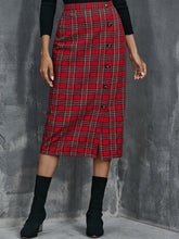 Trendy Plaid Hip Skirt