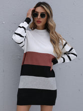 Color blocking Long Knit Dress