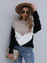 Rundhals-Langarmpullover