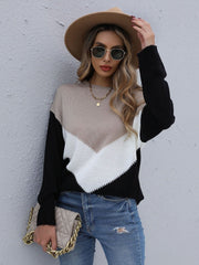 Rundhals-Langarmpullover