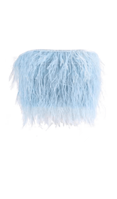 Top de plumas sin tirantes