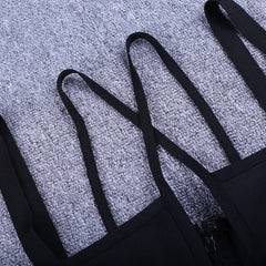 Ärmelloses Bandage-Kleid mit Riemchen und Cut-Outs über dem Knie HK055