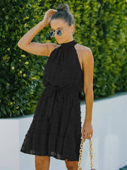 Halterneck Chiffon Dress