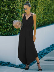 Jumpsuit mit weitem Bein und Hosenträgern