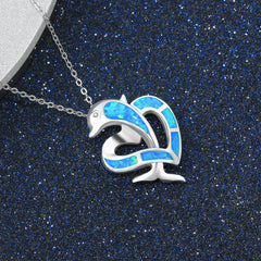 Dolphin 925 silver Necklace