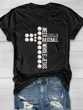 Alles, was ich heute brauche, ist Baseball und Jesus, kurzärmeliges T-Shirt