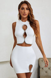 Vestido mini de vendaje con cortes Kassiani