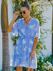 Vestido de gasa floral