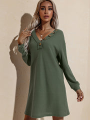 V-neck sexy knitted dress