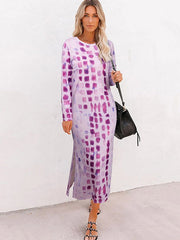 Vestido de manga larga con abertura de Fashon