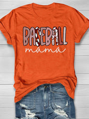 Camiseta de manga corta con estampado de Baseball Mama